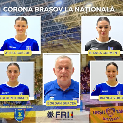 Echipa de handbal Corona Brașov, reprezentată de cinci jucătoare la Naționala României