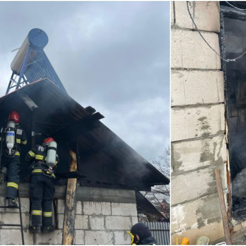 Incendiu puternic în satul Climesti, comuna Beresti-Bistrita