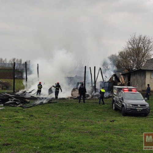 Incendiu devastator în localitatea Alba, comuna Hudesti