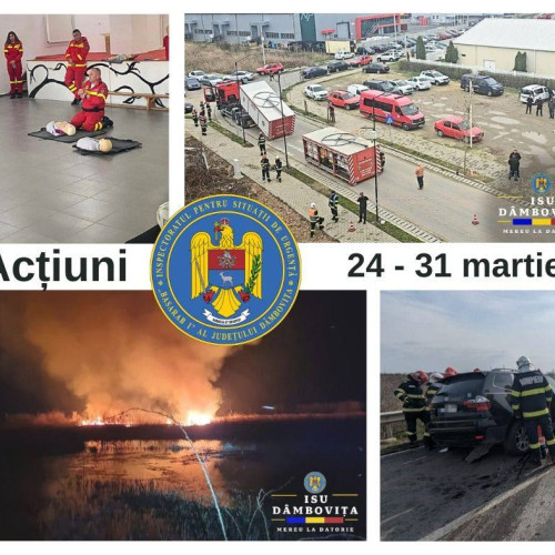 Pompierii din Dâmbovița au intervenit la sute de evenimente în ultima săptămână