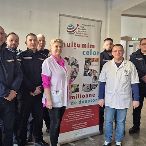 Jandarmii sătmăreni participă la o acțiune emoționantă de donare de sânge