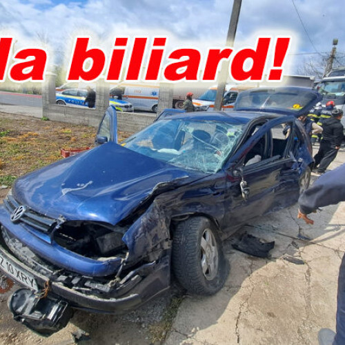 Accident pe E85 la intersecția cu drumul județean