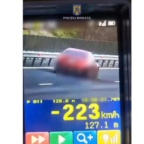 Tânăr amendat pentru viteză excesivă pe Autostrada A1