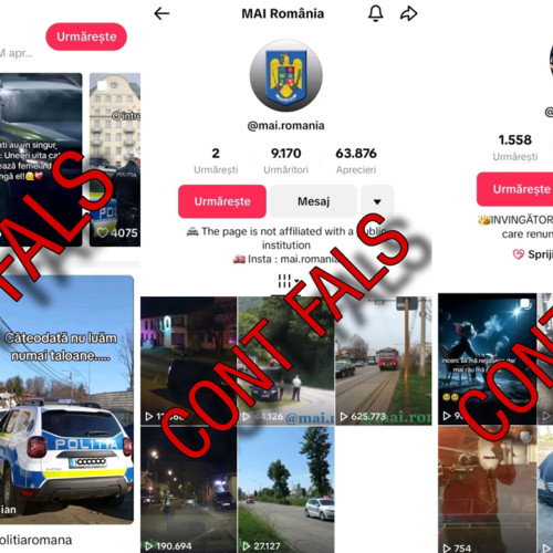 Existenta conturilor false pe TikTok care imita Ministerul Afacerilor Interne