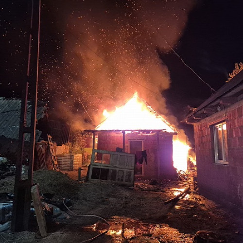 Incendiu violent în Petin, cauzat de un scurtcircuit electric