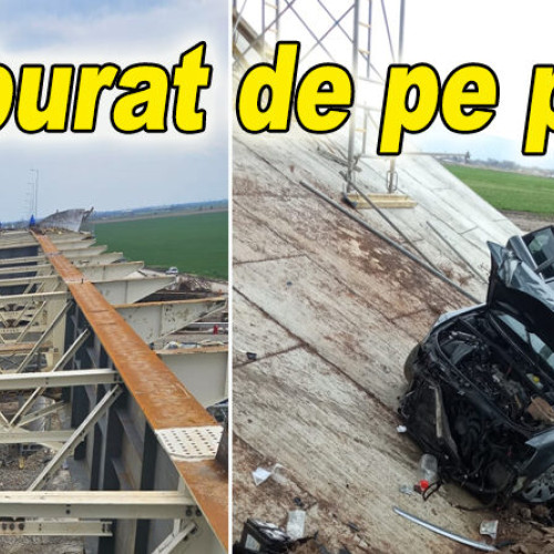 Teribilist prins pe un pod în construcție, accident șocant la Amaru