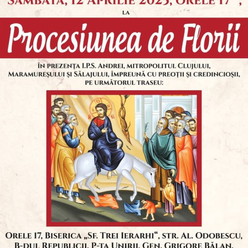 Procesiune religioasă la biserica &quot;Sfinții Trei Ierarhi&quot;
