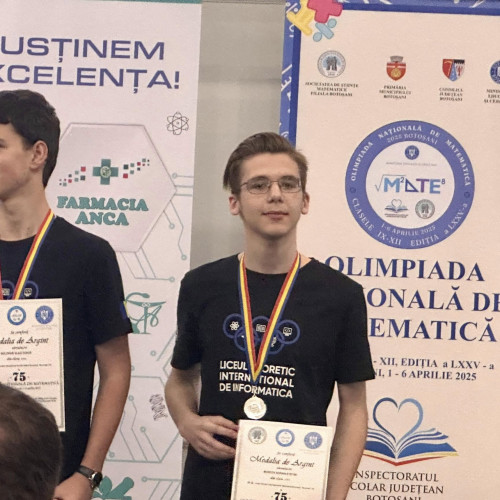 Adrian Morcov, un tânăr talentat din Botoșani, câștigă o medalie de argint la Olimpiada Națională de Matematică