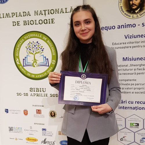 Stefana Purusniuc, elevă de elită din Botoșani, se califică din nou la Olimpiada Națională de Biologie