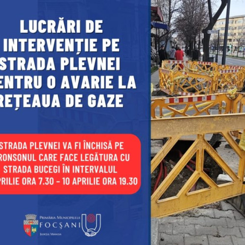 Lucrări de intervenție pe Strada Plevnei din Focșani