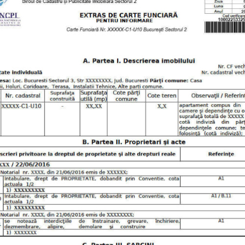 Serviciul de eliberare a extrasele de carte funciară devine gratuit pentru proprietari