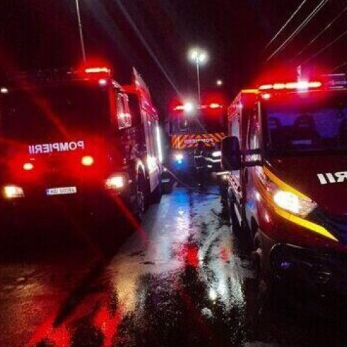 Intervenție complexă la un accident rutier