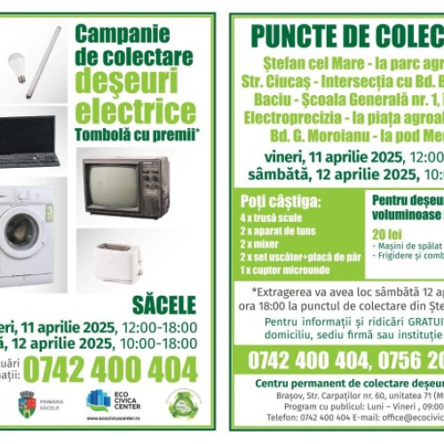 Campanie de colectare a deșeurilor electrice în Săcele