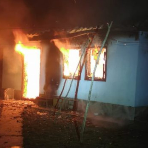 Incendiu devastator în comuna Românești: un bărbat de 88 de ani își pierde viața