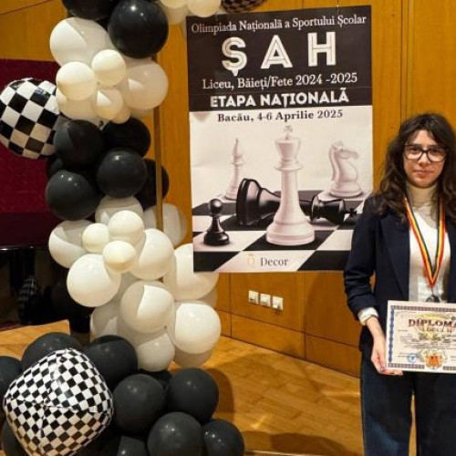 Maria Lia Alexandra, elevă a Colegiului Național "Andrei Șaguna", a obținut locul II la Olimpiada Națională a Sportului Școlar la șah