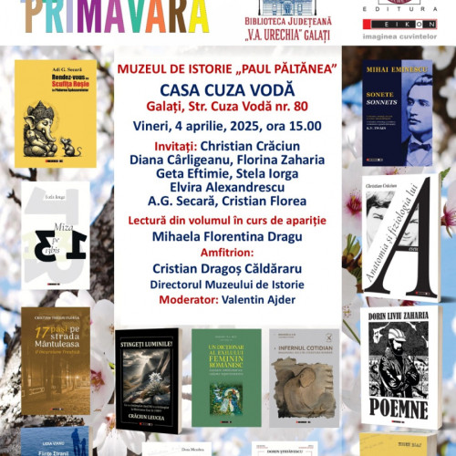 Eveniment cultural inedit la Galati: "Lecturi de primavara"
