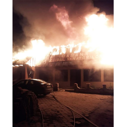 Incendiu la o cabană vânătoare în Dobrogea