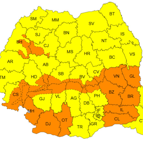 Avertizări meteorologice pentru Dobrogea și alte regiuni ale țării