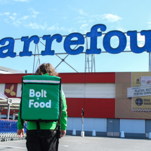 Bolt Food permite comenzi din magazinele Carrefour în 18 orașe