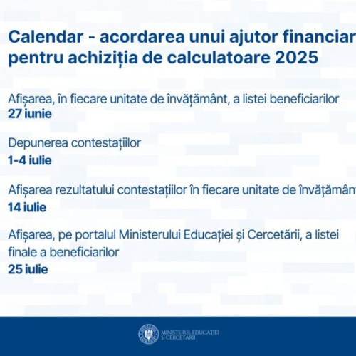 Ministerul Educației continuă Programul "Euro 200" pentru sprijinul achiziției de calculatoare