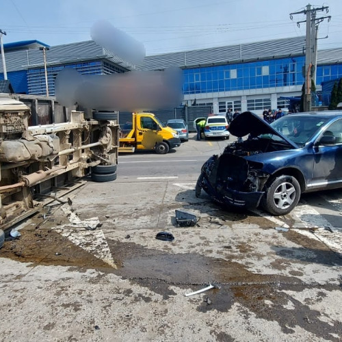 Accident pe DN2 la intrarea în Suceava