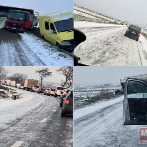 Haos pe șosele în județul Suceava