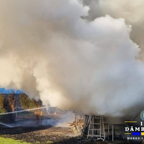 Incendiu la o anexă gospodărească în comuna Dragomirești