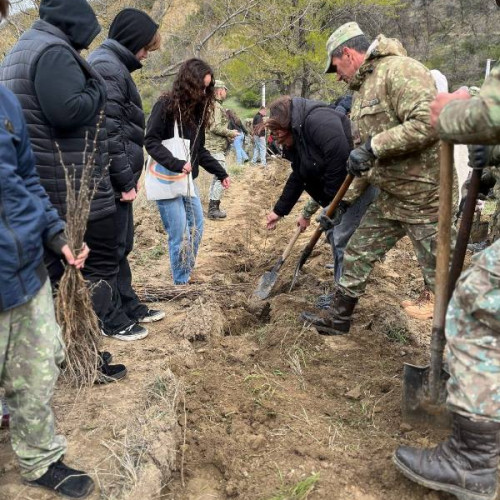 Militarii din Focșani și elevii se implică într-o acțiune ecologică