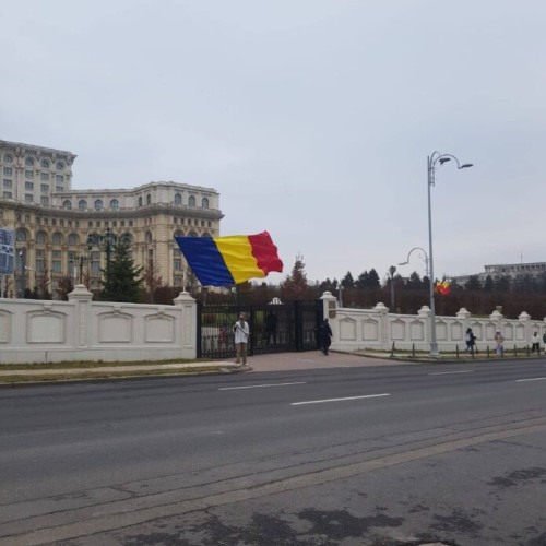 Cezar Catalin Avramuta, cunoscut ca "Stegarul Dac", amendat după un incident la Palatul Parlamentului