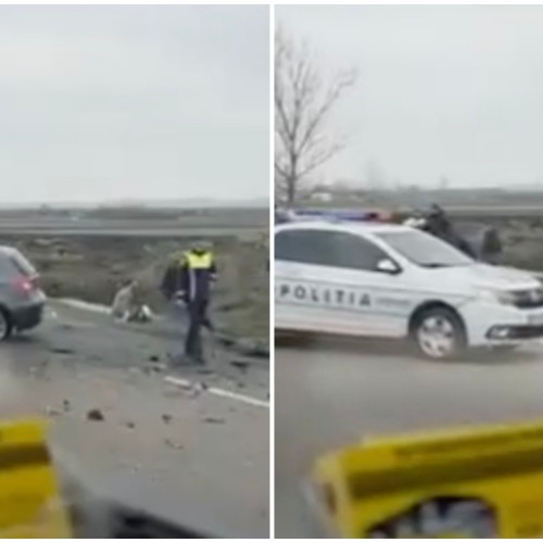 Accident de circulație grav la Oniscani, județul Bacău