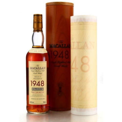O sticlă rară de whisky Macallan 1948 va fi scoasă la licitație