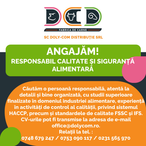 Căutăm specialist în industria alimentară