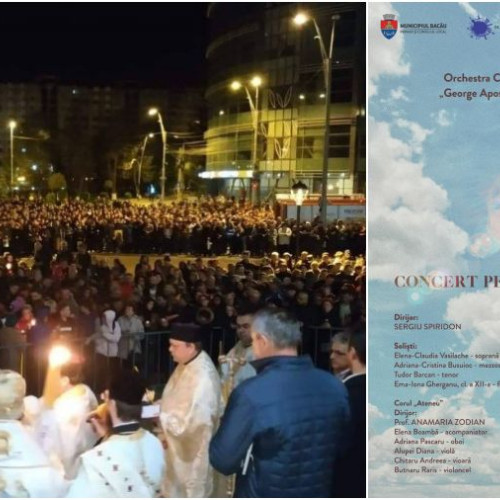 Concert și procesiune religioasă de Paște în Bacău