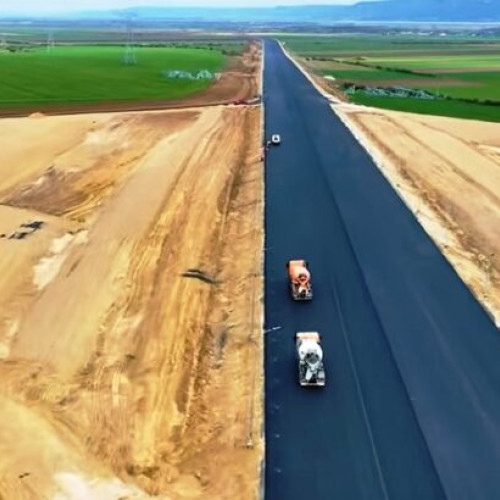 Progrese pe Autostrada A7 Focsani - Bacau în aprilie 2025