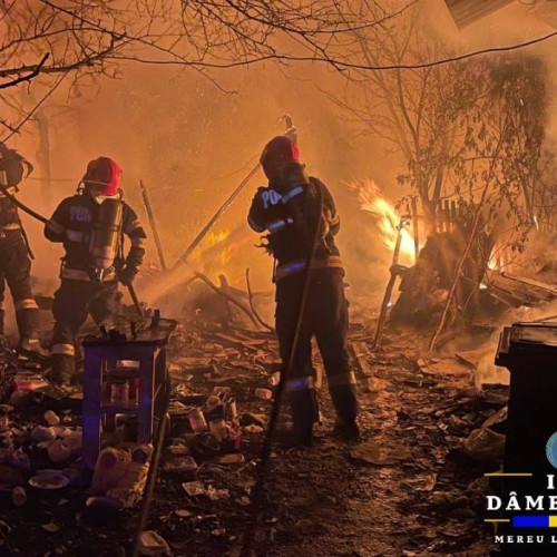 Incendiu devastator în Viforata, Dâmbovița