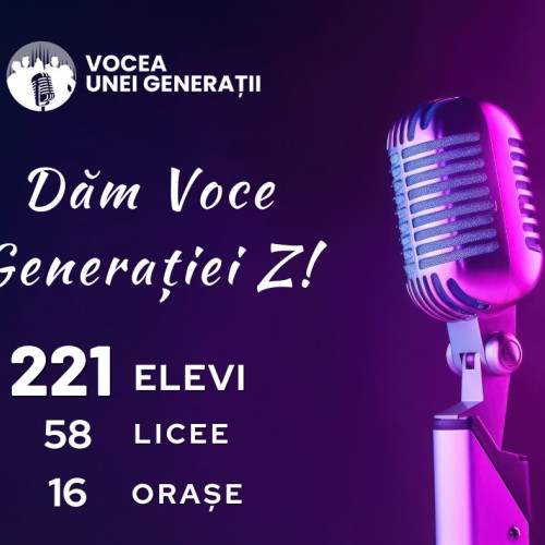 221 de elevi din 58 de licee participă la concursul de discursuri publice „Vocea unei Generații”