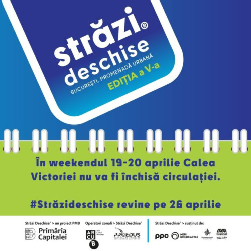 Calea Victoriei va fi deschisă pentru evenimente în acest weekend