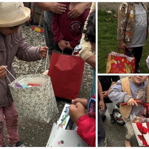 Rocsana Contras și voluntarii Car de Bine aduc magia Paștelui în satele clujene