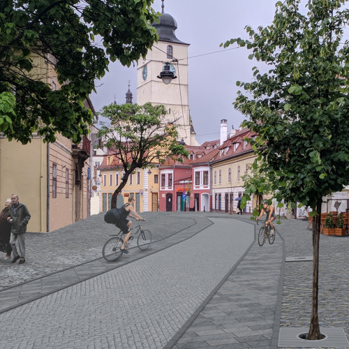 Primarul Astrid Fodor anunță desființarea parcărilor din centrul istoric al Sibiului