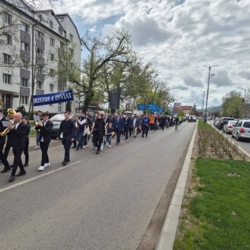 Procesiune pascală în oraș
