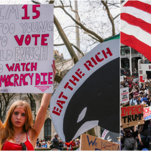 Mii de oameni protestează împotriva administrației Trump