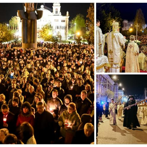 Clujenii au participat în număr mare la slujba de Înviere