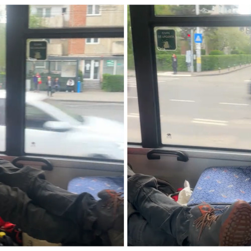 Comportament necorespunzător într-un autobuz din Cluj-Napoca