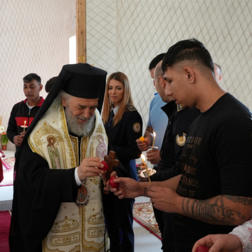 Slujba de Paște la Penitenciarul din Galați