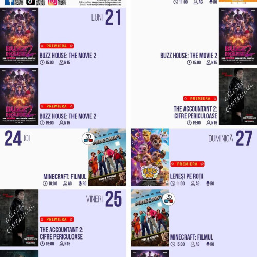 Cinematograful Independenta din Targoviste aduce noi premiere cinematografice