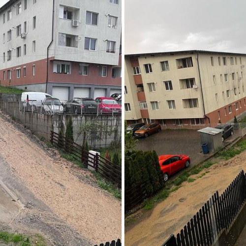 Ploaia torențială face ravagii în Florești, județul Cluj