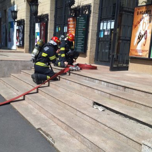 Exercitii de pregatire pentru interventie la ISU Brasov