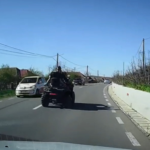 Incident periculos cu ATV în Cluj, evitat miraculos