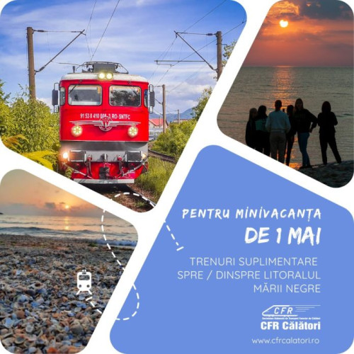Trenuri suplimentare pentru minivacanța de 1 Mai