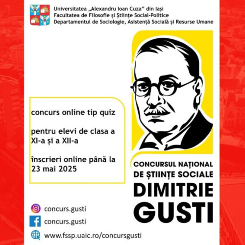 Concurs național pentru elevii de liceu în domeniul științelor sociale
